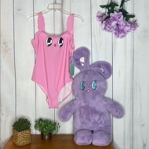 Lazy Oaf x Esther Loves You Pink Swimsuit